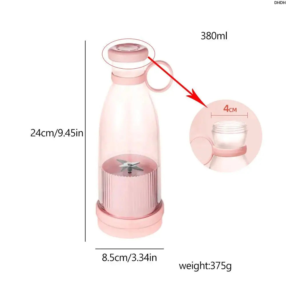 Portable Rechargeable Fruit & Smoothie Blender with 6-Blade High-Speed Motor & USB Charging (Velant)