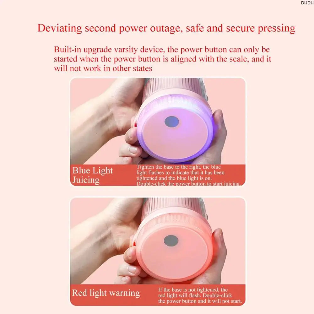 Portable Rechargeable Fruit & Smoothie Blender with 6-Blade High-Speed Motor & USB Charging (Velant)